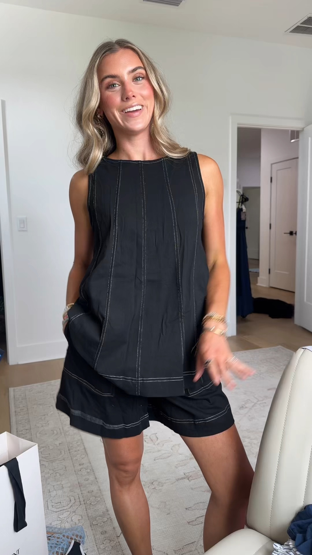 Amazon size XS Gozoloma Womens 2 piece Outfits Sleeveless Matching Sets A Line Tank Tops Contrast Stitching High Waist Shorts with Pockets

#LTKootd #LTKSaleAlert #LTKdayinmylife