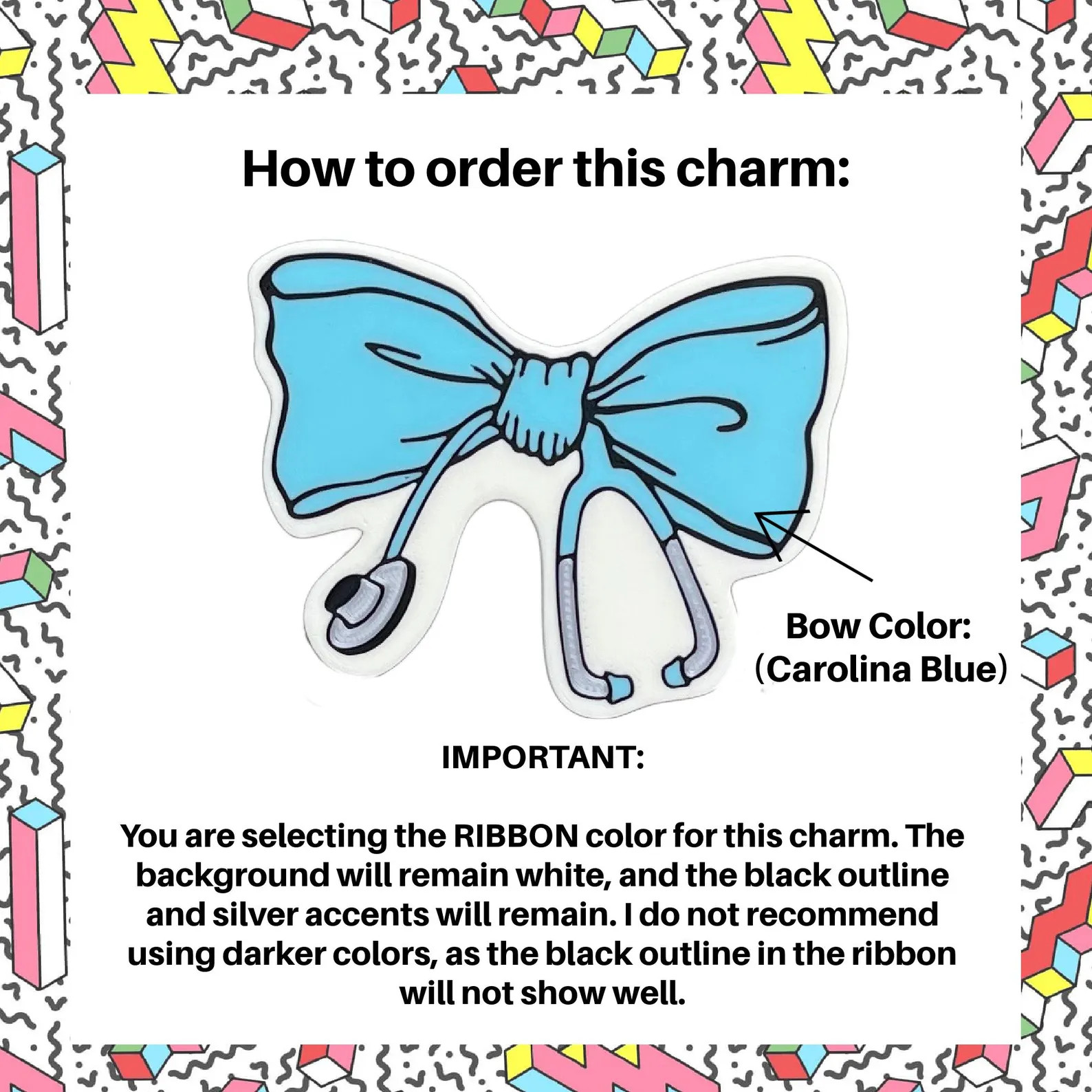 Nurse Stethoscope Ribbon Bow Bogg Bag Charm, Bogg Bag Buttons, Bogg Bag Accessories, Custom Bogg ... | Etsy (US)