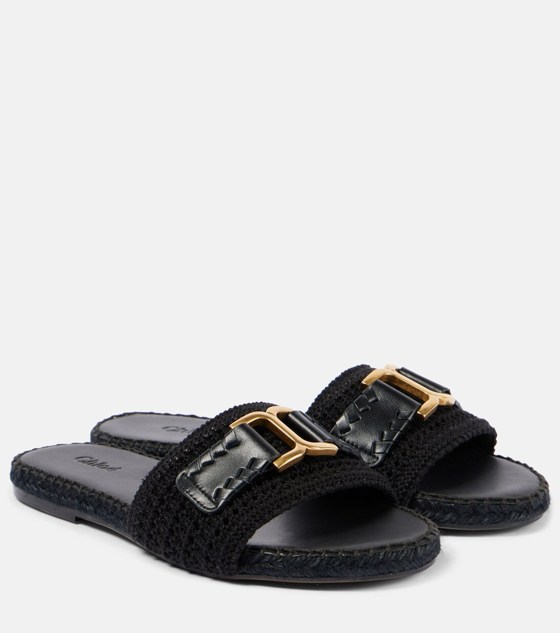 Marcie leather-trimmed espadrille slides | Mytheresa (US/CA)