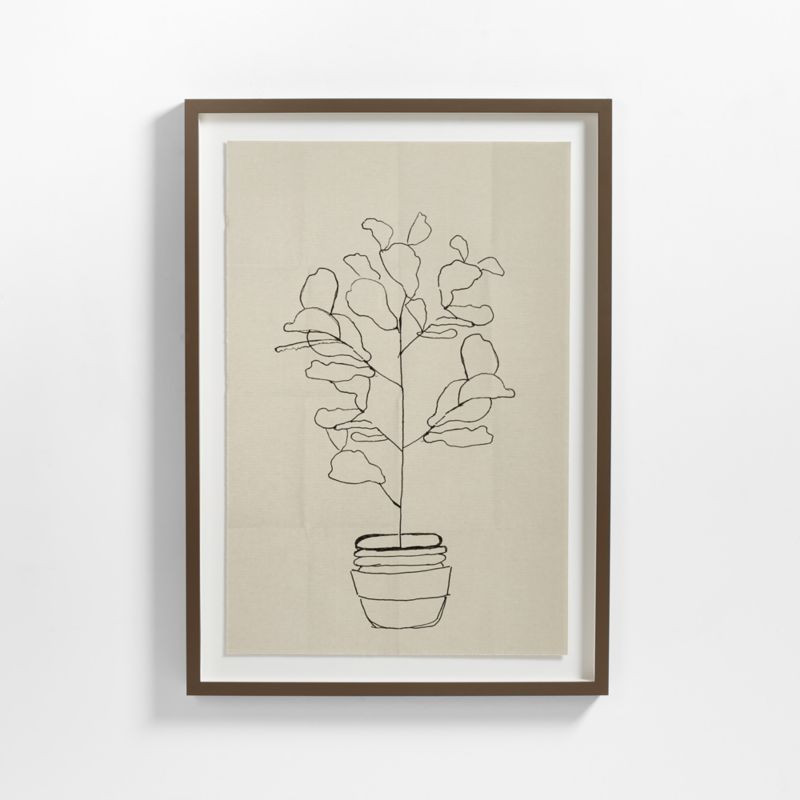 'Potted Ferns 2' Framed Reproduction Wall Art Print 29.5"x41.5" by Chelsey Kamen + Reviews | Crat... | Crate & Barrel