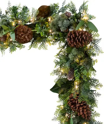 Balsam Hill Cedar Lodge Artificial LED Light Outdoor Garland | Nordstrom | Nordstrom