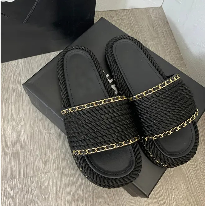 Designer Women Sandalsslippers leather Womens Slippers quilted Platform Summer luxury sandal Beac... | DHGate