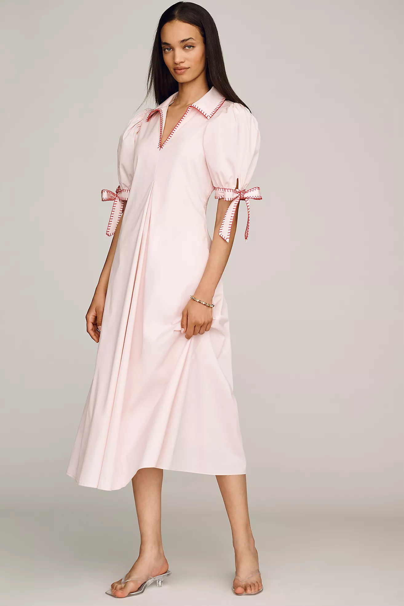English Factory Striped Midi Shirtdress | Anthropologie (US)