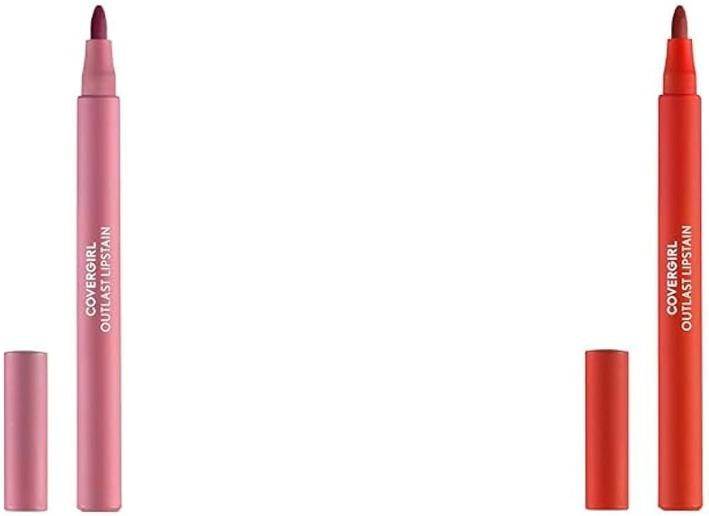 COVERGIRL Outlast Lipstain Bundle - Admire & Tangelo Shades, Vegan Formula | Amazon (US)