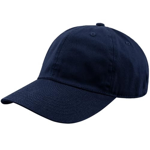 Unisex Classic Baseball Cap | Low Profile Soft Top Unstructured Cotton Baseball Cap | Adjustable Size Buckle for Women Men - Navy | Amazon (US)