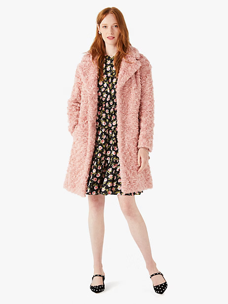 jewel-button teddy coat | Kate Spade (US)
