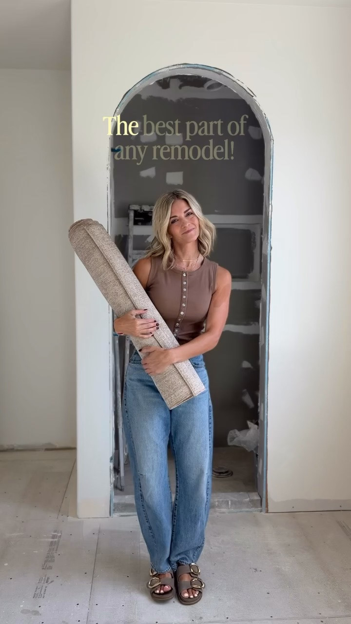 The best part of a home reno? The new patterns and textiles that will style this space. 🤎  Both are from the Loloi x Magnolia Home collaboration. We landed on the Storrie Runner in Natural/Spa for our future primary bathroom, and the Meredith Green/Ivory pillows.

#LTKHome