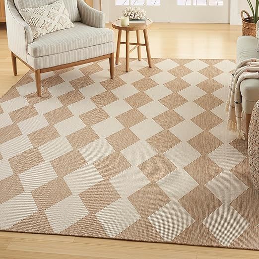 Nourison Positano Indoor-Outdoor Jute 8' x 10' Area Rug, Easy Cleaning, Non Shedding, Bed Room, L... | Amazon (US)
