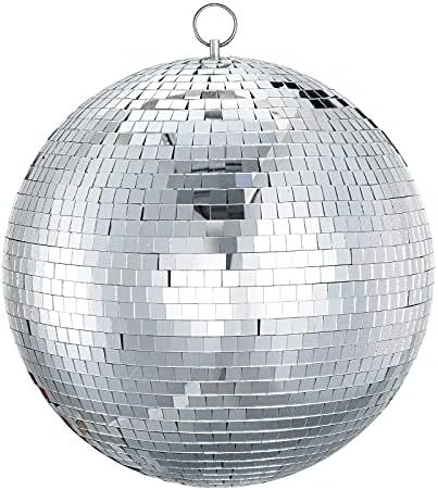 Amazon.com: Mirror Disco Ball Sumono 12 Inch Mirror Ball Lightning Ball with Hanging Ring for DJ ... | Amazon (US)