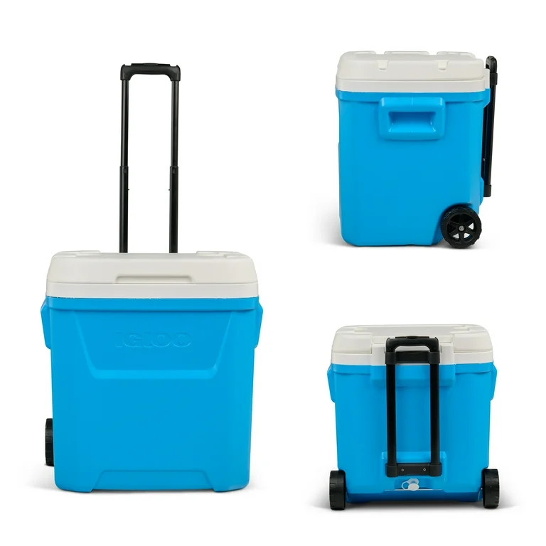 Igloo 60 QT Laguna Ice Chest Cooler with Wheels, Cyan Blue | Walmart (US)