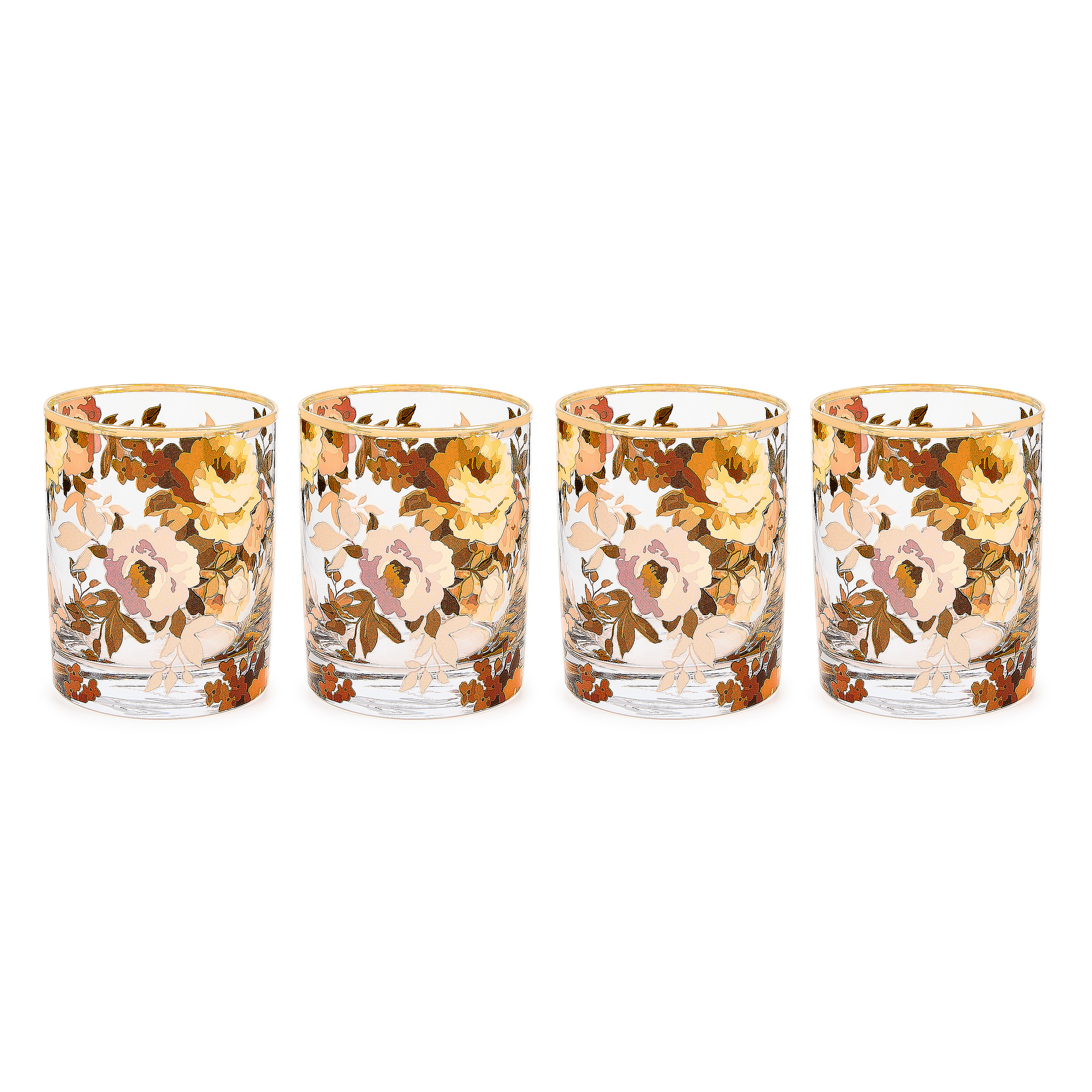MacKenzie-Childs Wild Rose Tumbler Glass | MacKenzie-Childs