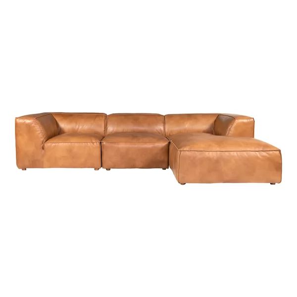 Ritchie 4 - Piece Leather Sectional | Wayfair North America