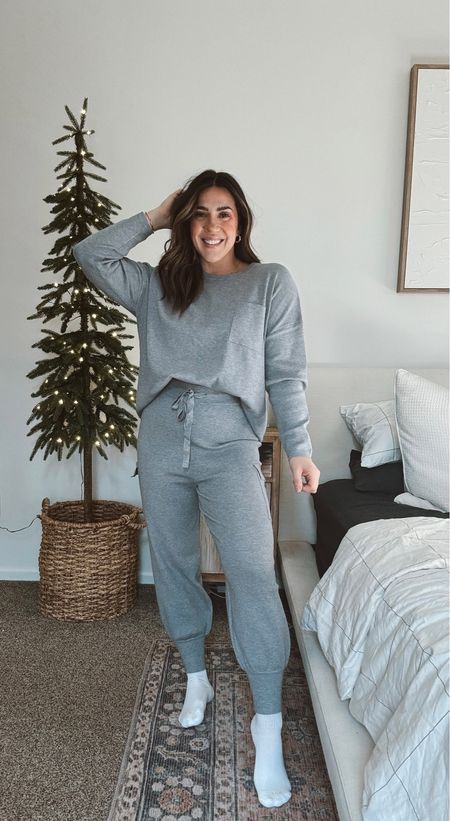 Two piece loungewear 
Work from home outfit, airport and travel look, stay at home mom look
Elevated loungewear 
Comfy casual mom outfit 

#LTKstyletip #LTKSeasonal #LTKmidsize