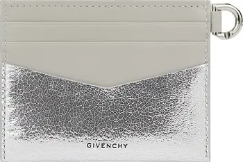 4G Crackled Metallic Leather Card Case | Nordstrom