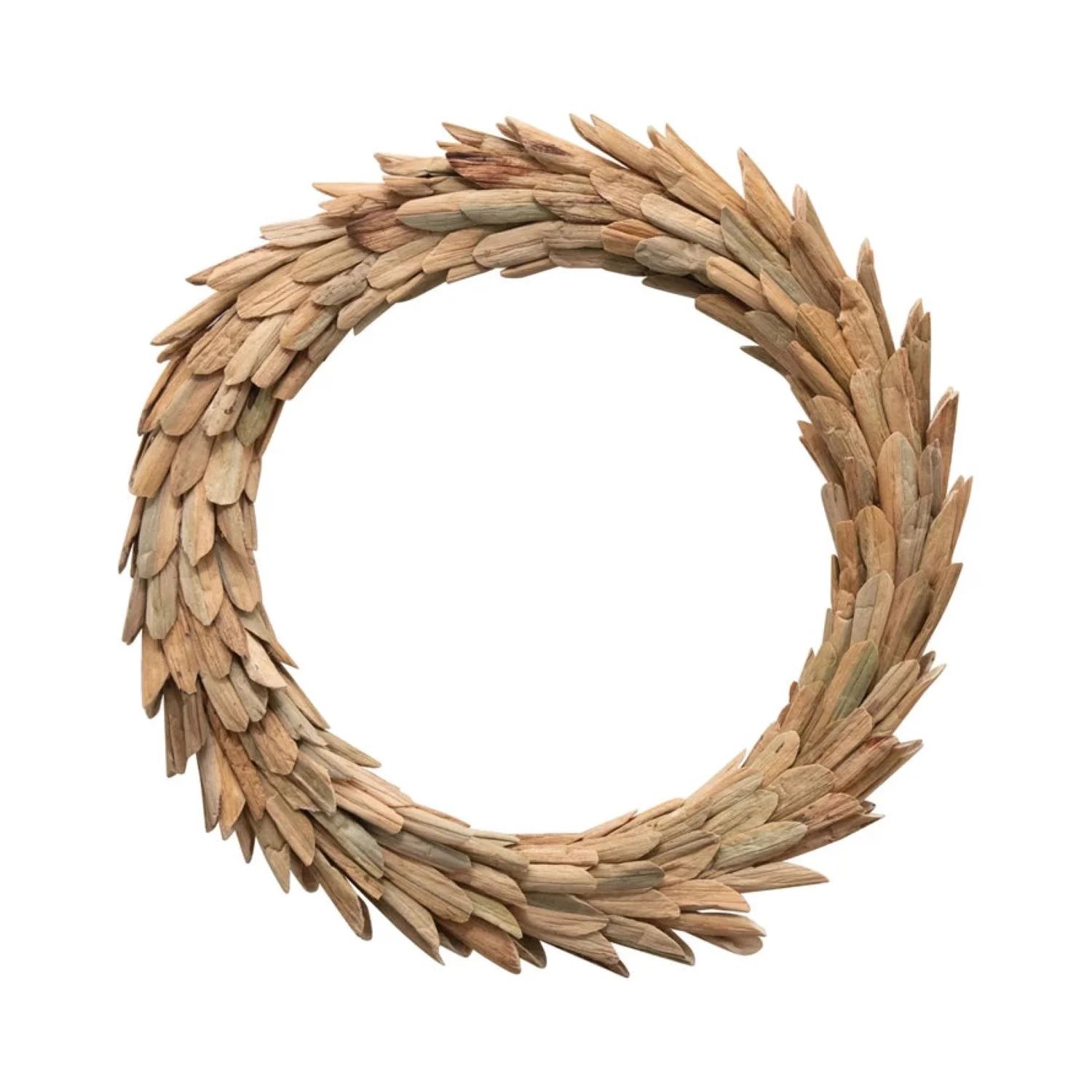 Handmade Dried Natural Buri Leaf Wreath | Burke Decor