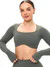 Long Sleeve Curve Crop - Shadow Sage | Buffbunny