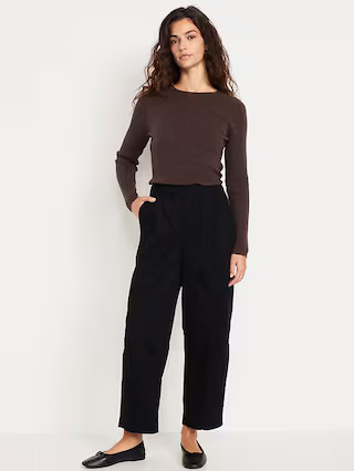 High-Waisted Barrel Ankle Pants | Old Navy (US)