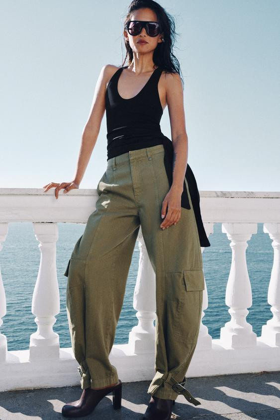 ZW COLLECTION BARREL CARGO TROUSERS | Zara UK