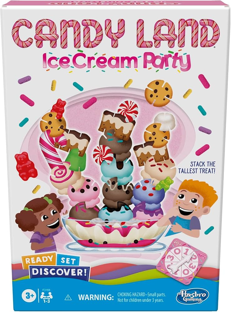 Hasbro Gaming Candy Land Ice Cream Party Preschool Game for 2-4 Players, Games for Preschoolers, ... | Amazon (US)