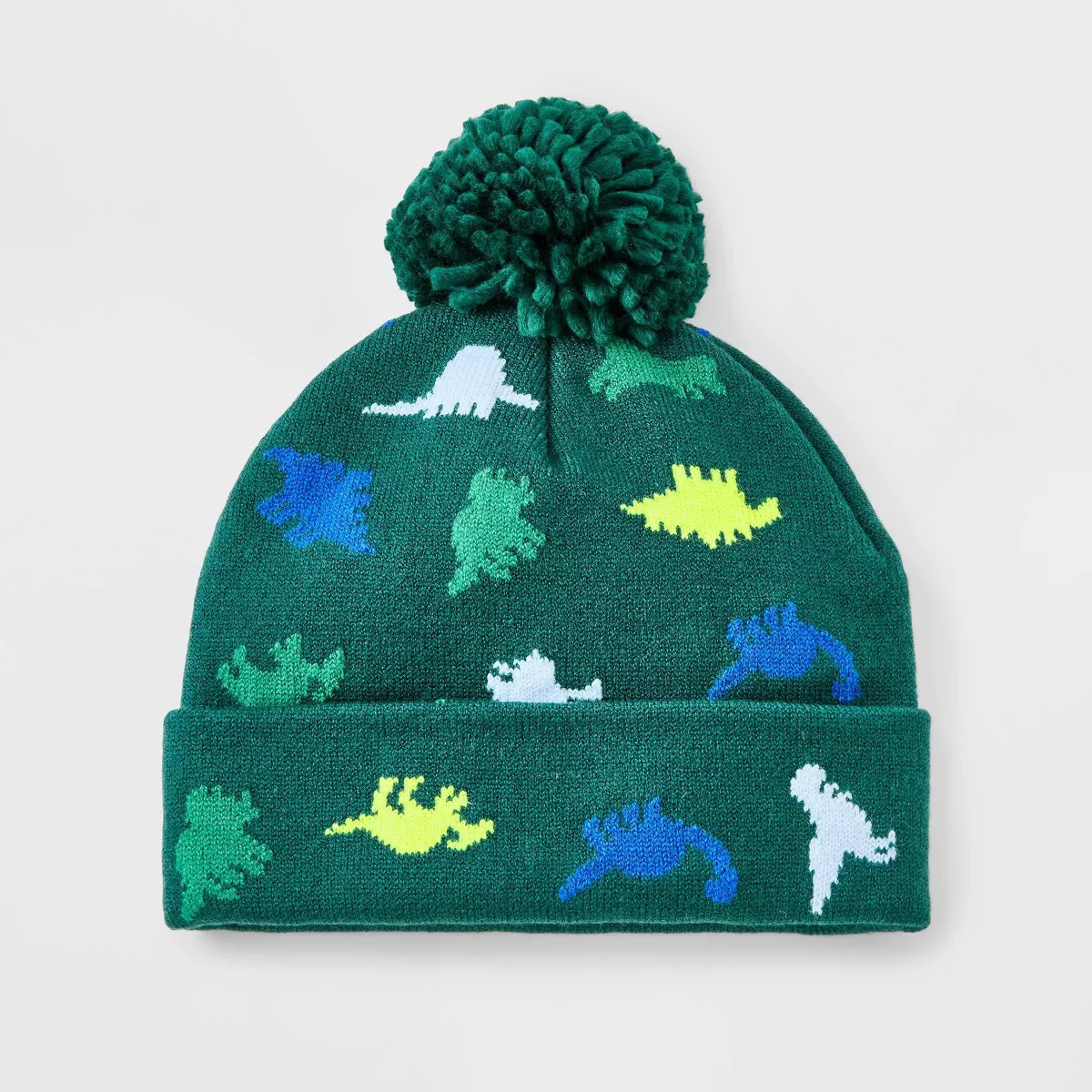 Toddler Boys' Dinosaur Printed Beanies - Cat & Jack™ Green | Target