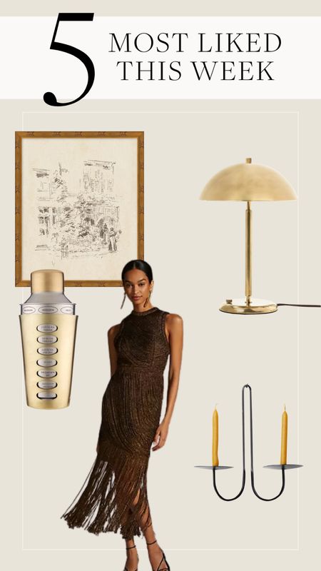 Your top 5 most liked products this week! Holiday dress, cocktail shaker, NYC print, lamp, candle sconce 

#LTKHoliday #LTKSeasonal #LTKGiftGuide