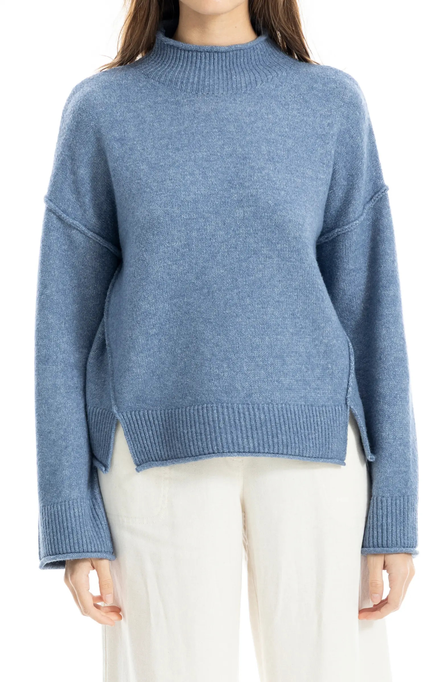 MAX STUDIO Exposed Seam Turtleneck Sweater | Nordstromrack | Nordstrom Rack