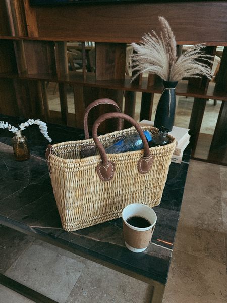 Beach tote for vacay 🤎😍 comes in 2 sizes - this one is the smallest size. Includes a long strap! 

#LTKitbag #LTKstyletip