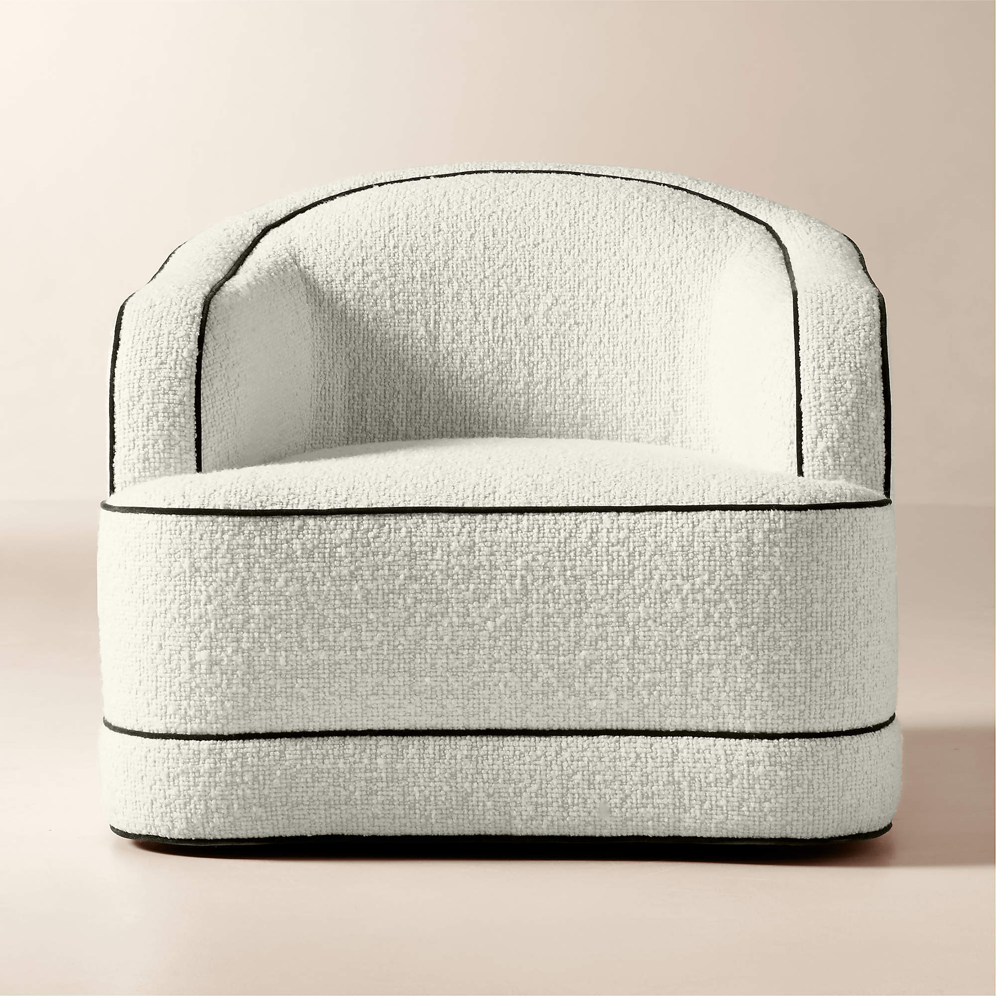 Mylene Ivory Boucle Swivel Chair + Reviews | CB2 | CB2