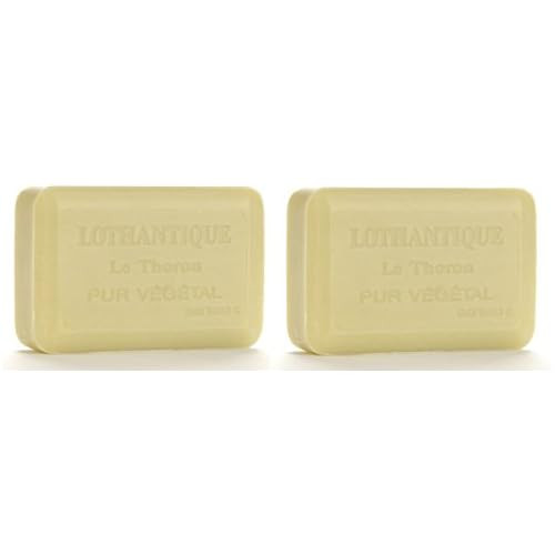 Lothantique Authentique Shea Butter Vegetable Bar Soap - 2 Bars, 200g Each, (Green Tea) | Amazon (US)