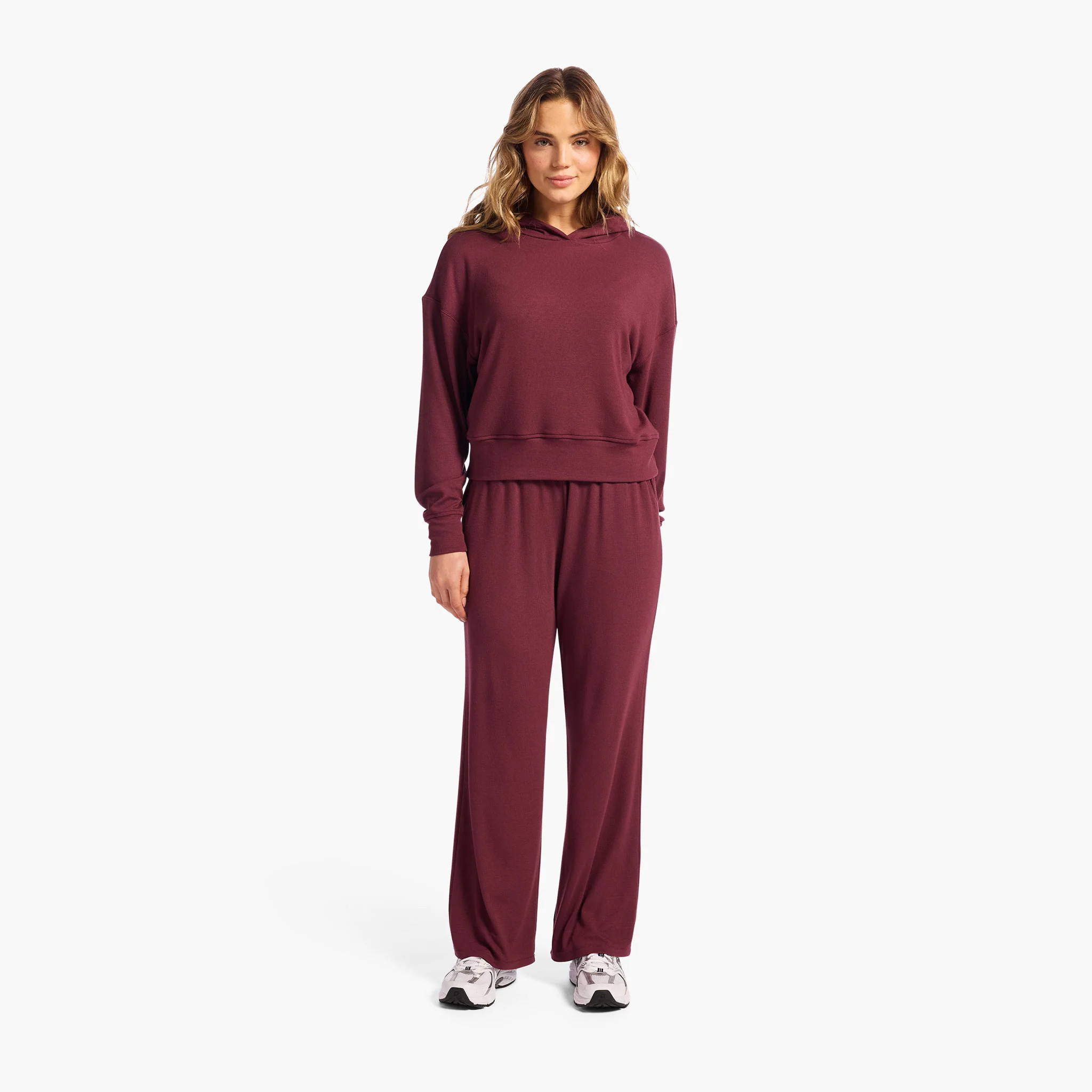 Slinky Rib Hoodie | Merlot | Nuuds US