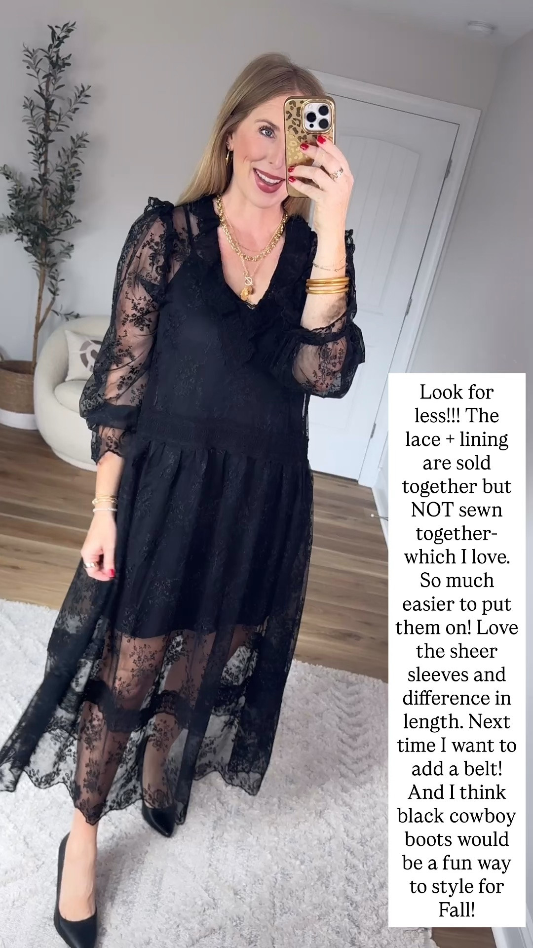 Walmart black lace midi dress

#LTKootd