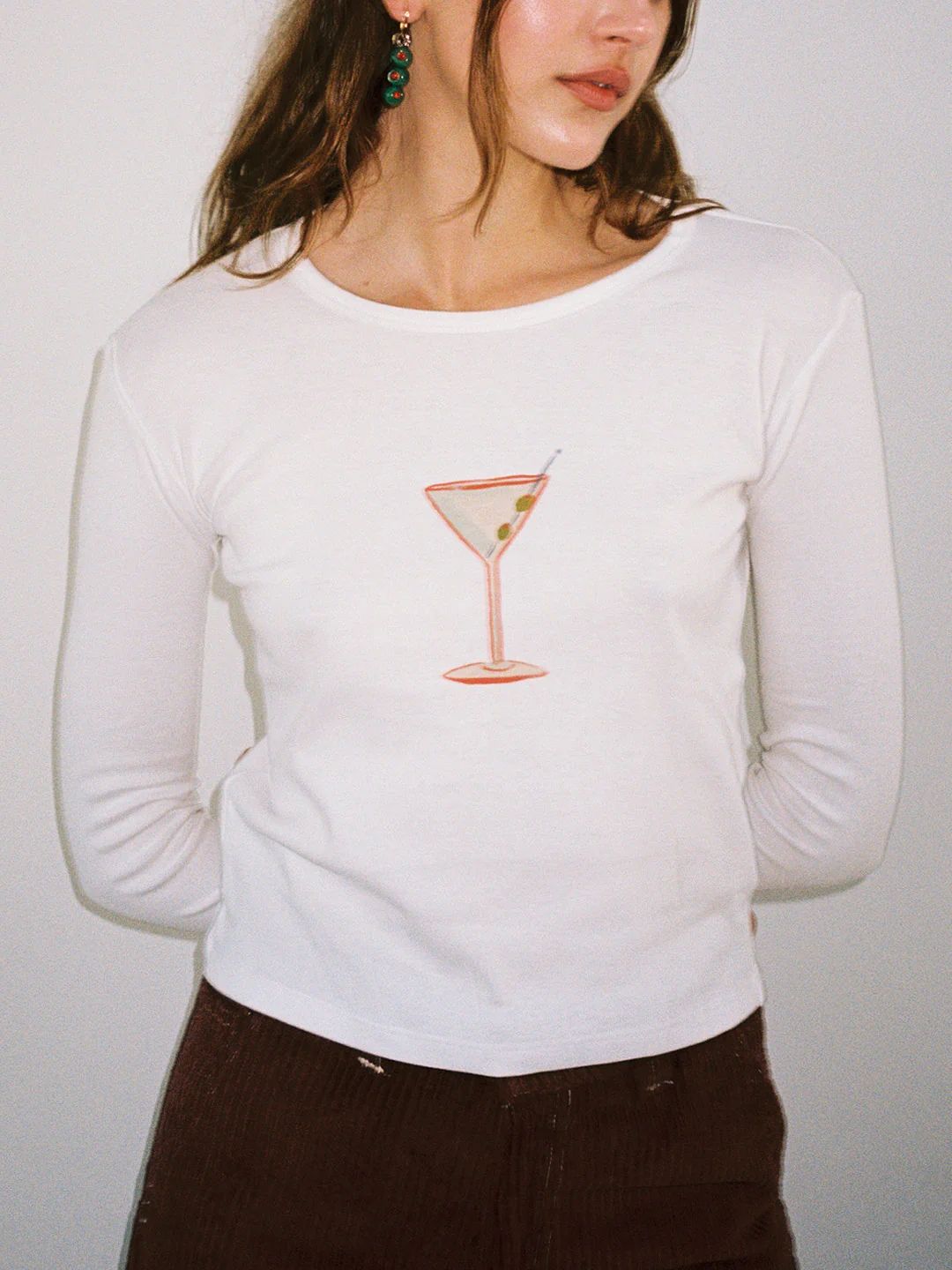Dana Long Sleeve Tee - Martini | Lisa Says Gah
