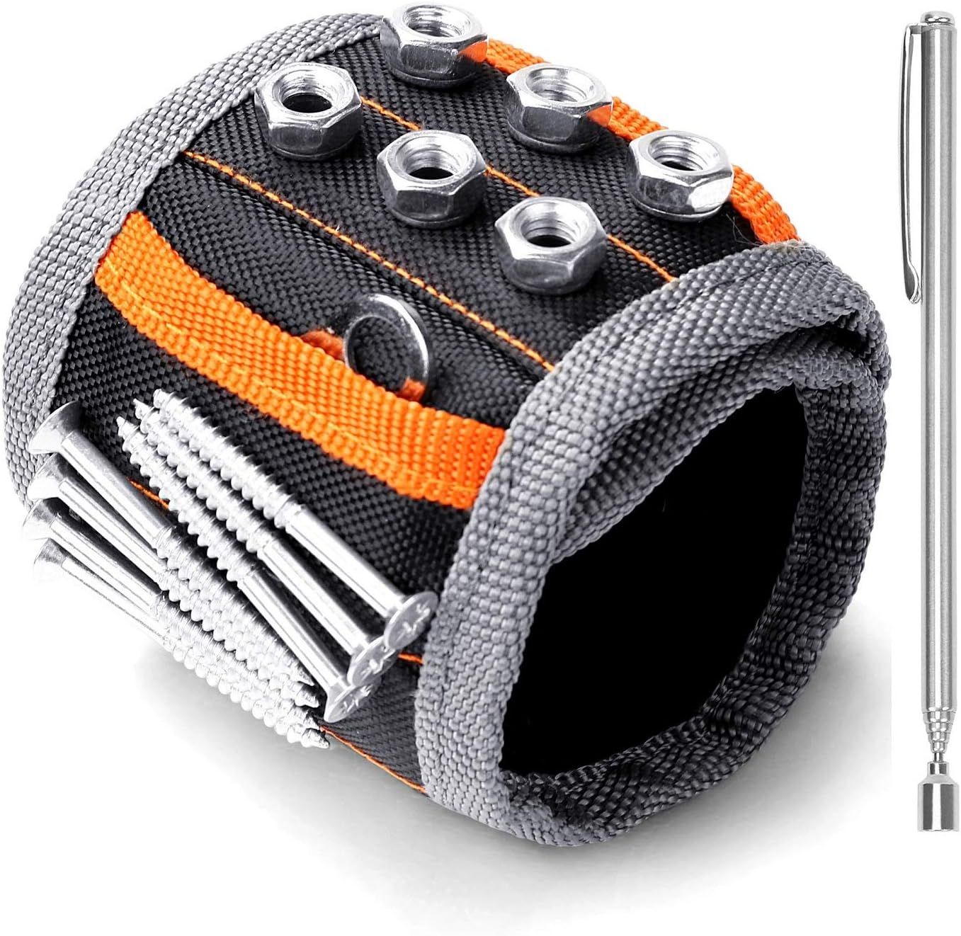 HORUSDY Magnetic Wristband, for Dad, with Strong Magnets for Holding Screws, Nails, Drilling Bits... | Amazon (US)