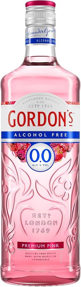 Gordon's Premium Pink 0,0 % Alkoholfrei, Gin-Alternative, Erfrischend lecker, Himbeer- und Erdbee... | Amazon (DE)