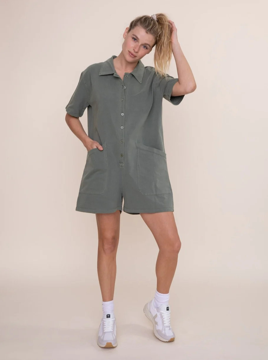 EFFORTLESS BUTTON UP ROMPER | raëliv