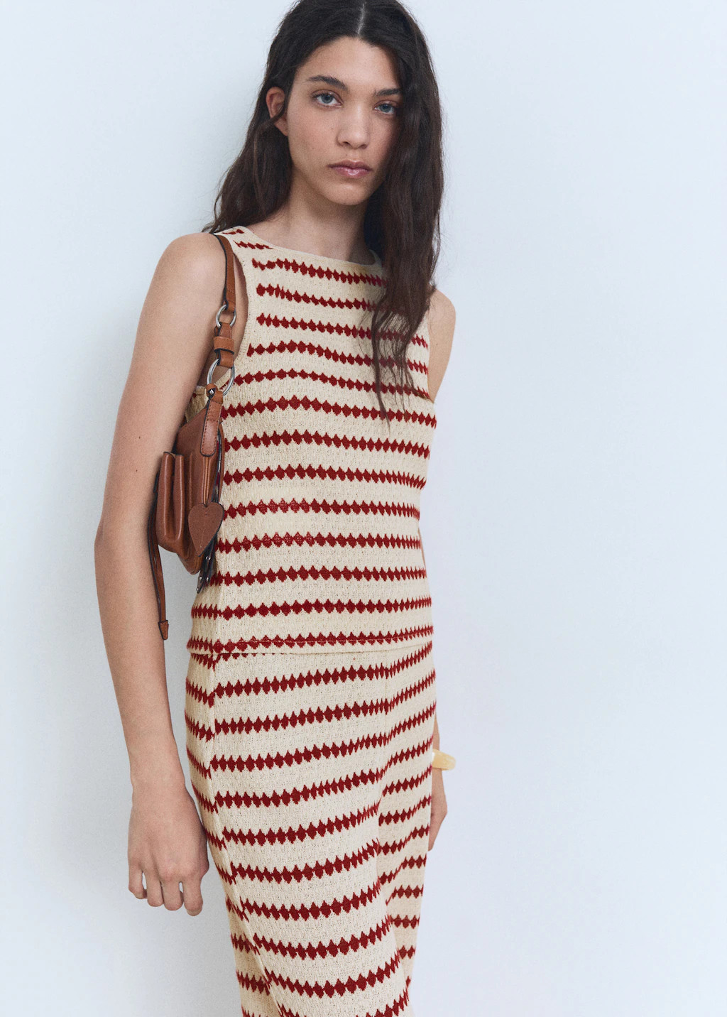 Knitted top with geometric print - Women | MANGO USA | Mango (US/MX/AU)