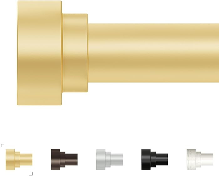 Extra Long Curtain Rods 120 to 170 Inch(10-14ft),1Inch Gold Adjustable Extra Long Curtain Rod,Hea... | Amazon (US)