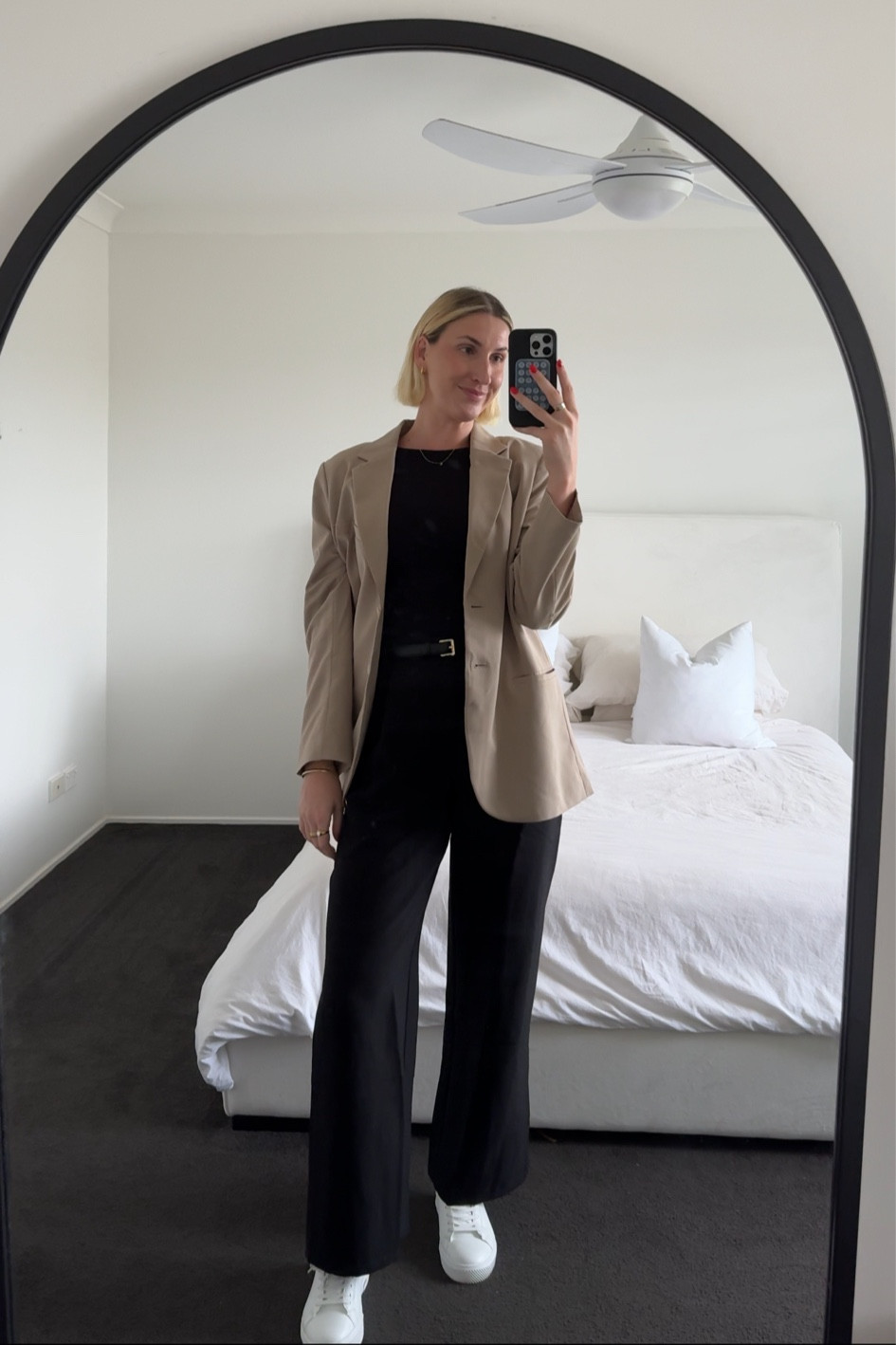 office ootd 

Pants - Dissh Rowan Pant
Top - Kookai Jordie Boat Top
Blazer  H&M
Sneakers - Betts Shoes 
Belt - Big W 

#LTKstyletip #LTKaustralia #LTKworkwear