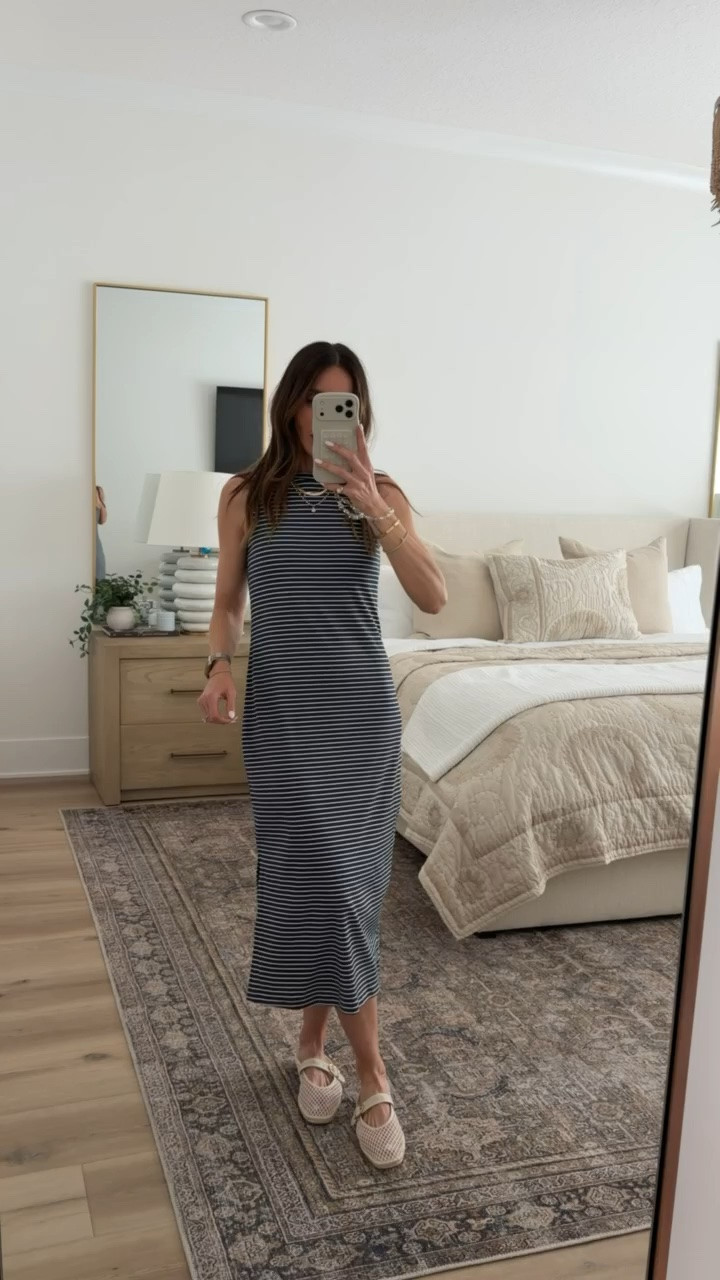 Target fitted dress, I'm wearing size S.

striped maxi dress, casual vacation outfit, coastal grandma style, comfy summer outfit, everyday maxi dress, beach vacation look, resort style outfit, travel day outfit, effortless summer style, neutral summer look

#LTKootd #LTKOver40