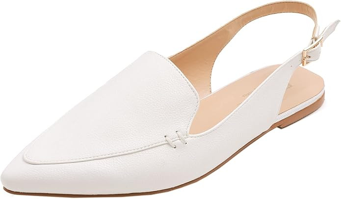 Feversole Womens Flat Pointed Toe Slingback Shoes，Scarpe da Ballettoda Donna Punta Appuntito Ci... | Amazon (IT)