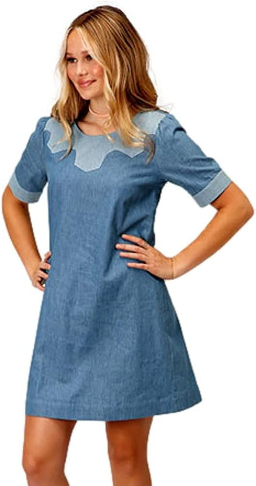 ROPER Western Dress Womens S/S Button Denim Blue 03-057-0594-0456 BU | Amazon (US)