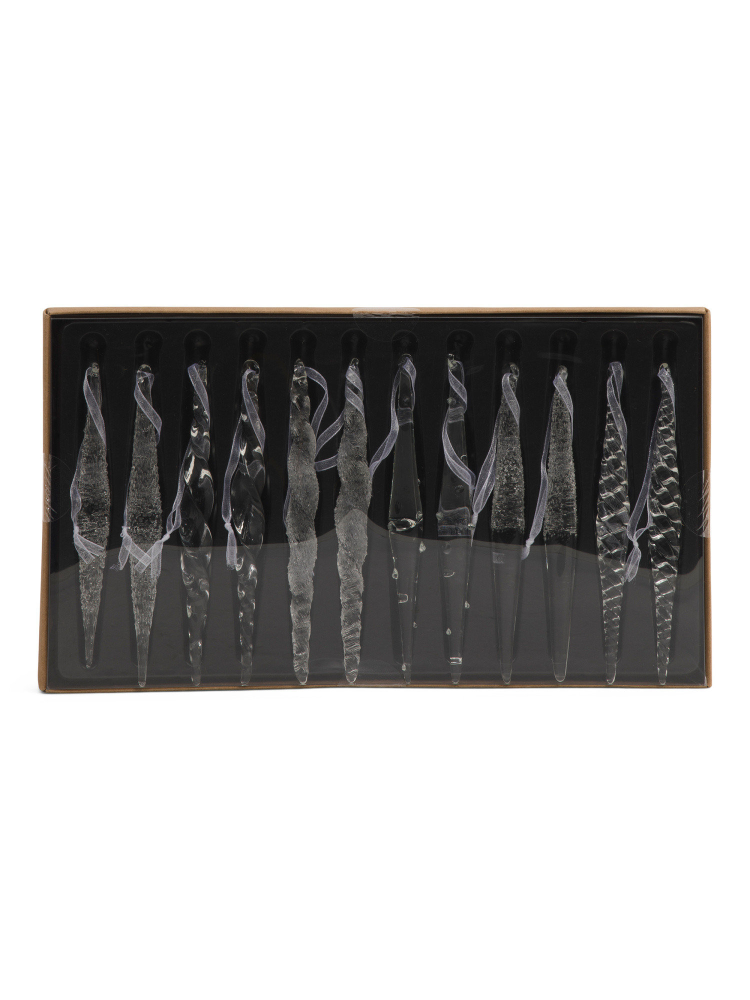 Set Of 12 Icicle Hanging Ornaments | TJ Maxx