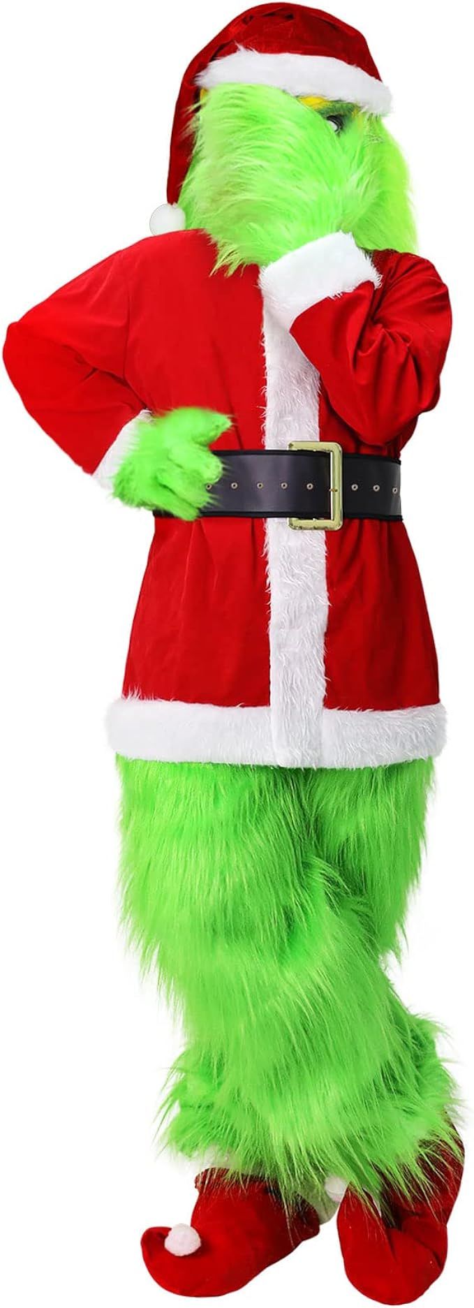 brableewear 7PCS Christmas Green Big Monster Costume Adult Cosplay Costume Luxury Santa Claus San... | Amazon (US)
