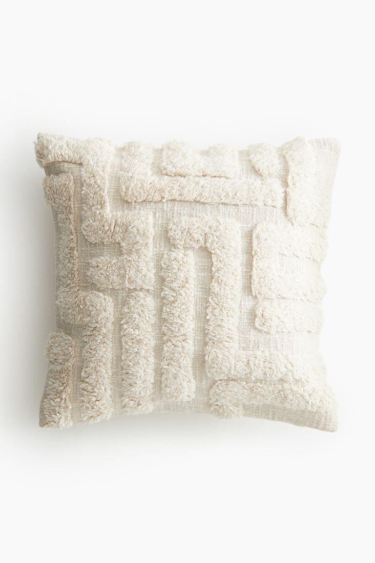 Tufted Cushion Cover - Light beige  - Home All | H&M US | H&M (US + CA)
