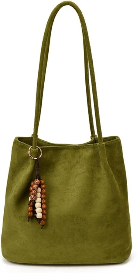 Suede Tote Bag for Women Suede Hobo Bags Slouchy Shoulder Handbag Vintage Purse Satchel Bags Trav... | Amazon (US)