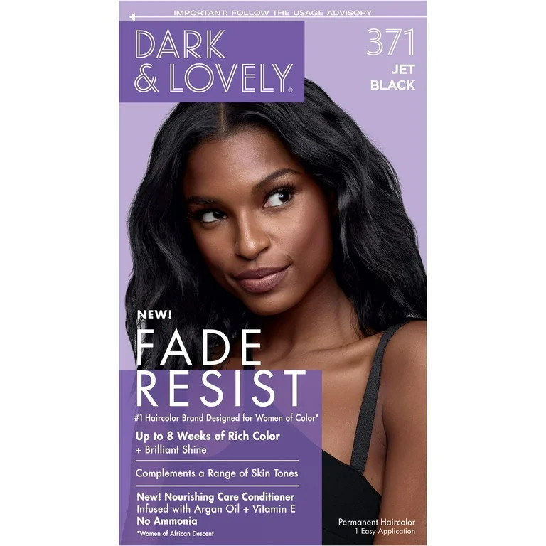 SoftSheen-Carson Dark & Lovely Fade Resist Adult Hair Color, 371 Jet Black | Walmart (US)