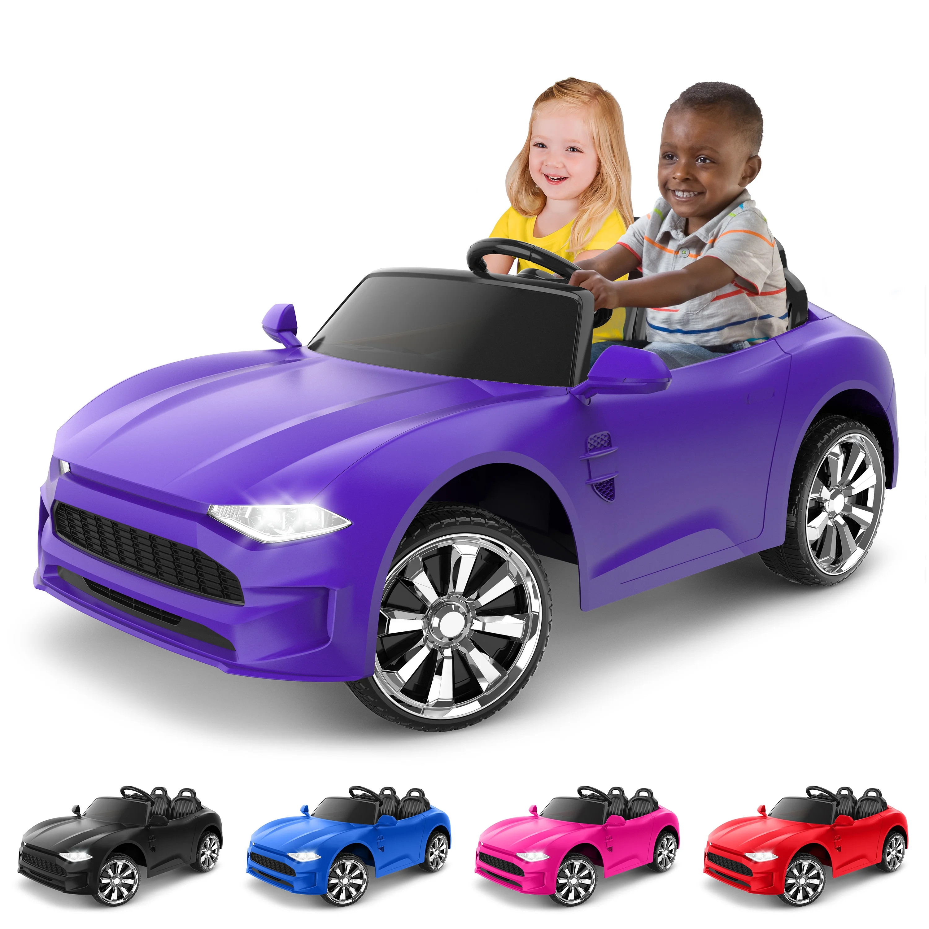 GT Coupe Ride-On Toy by Kid Trax, purple, rechargeable powered, 12 volts, sports car, cool wheels... | Walmart (US)
