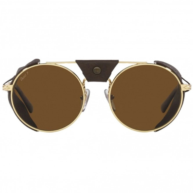 PO2496SZ Aviator Sunglasses - Gold/Brown | Stuarts London