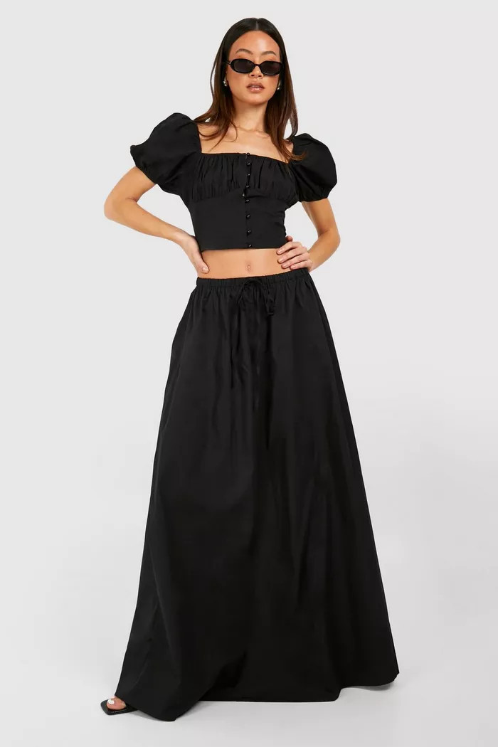 Tall Poplin Maxi Skirt | Boohoo.com (UK & IE)