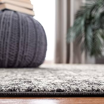 SAFAVIEH Evoke Collection Area Rug - 8' x 10', Black & Grey, Oriental Distressed Design, Non-Shed... | Amazon (US)